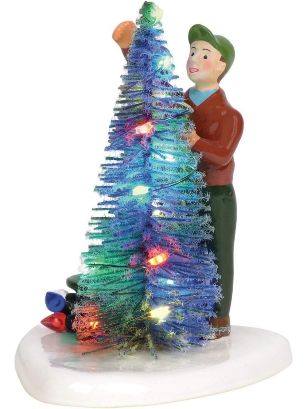 Charming Christmas Village Lit Figurine - 3.74 Inch Dolomite Holiday Decor